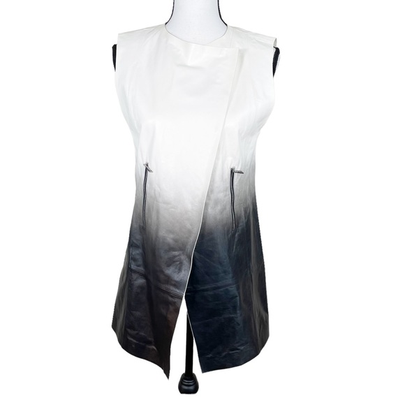 Lafayette 148 Yuri Degrade Lamb Leather Ombre Vest - Picture 2 of 10